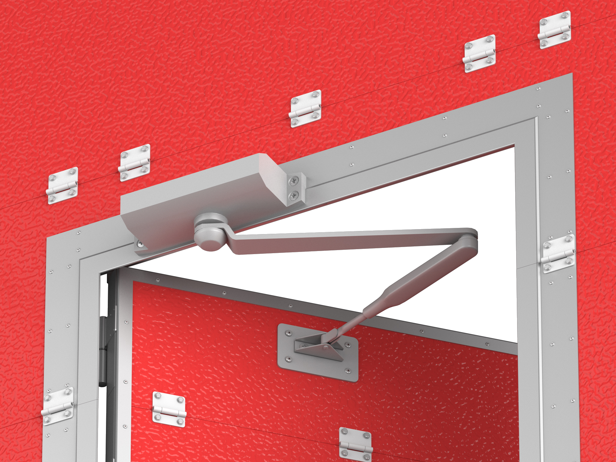 Доводчик предлагается в качестве дополнительной комплектации и может быть установлен на калитку в качестве устройства самозакрывания при пожаре.